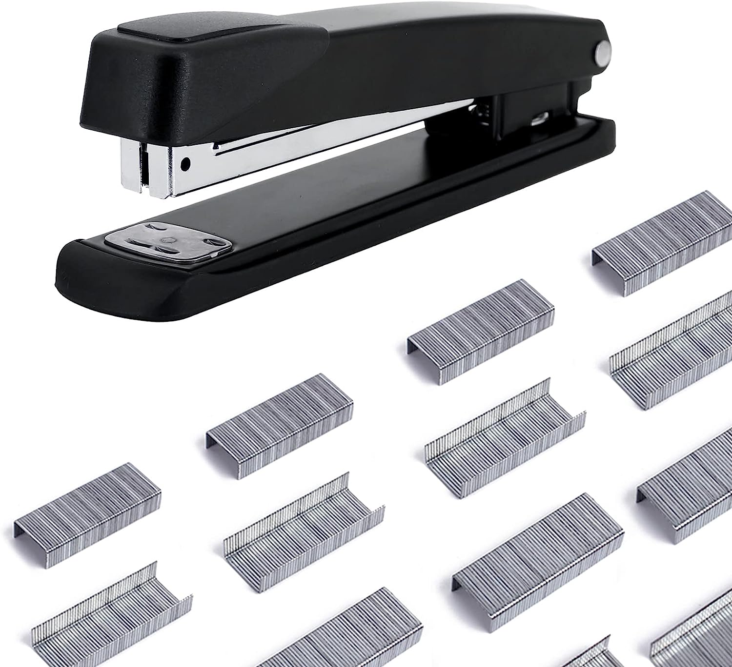 Neudeco Desk Organizers and Accessories, Office Supplies Mesh Desk Organizer Caddy with Drawer 6 Compartments + Pen Holder / 72 Paper Clips Binder Clips Set, Black Desktop Organizer for Home Office - Image 4